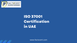 ISO 37001 Certification in UAE Requirements?