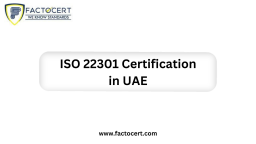 Requirements for UAE ISO 22301 Certification?